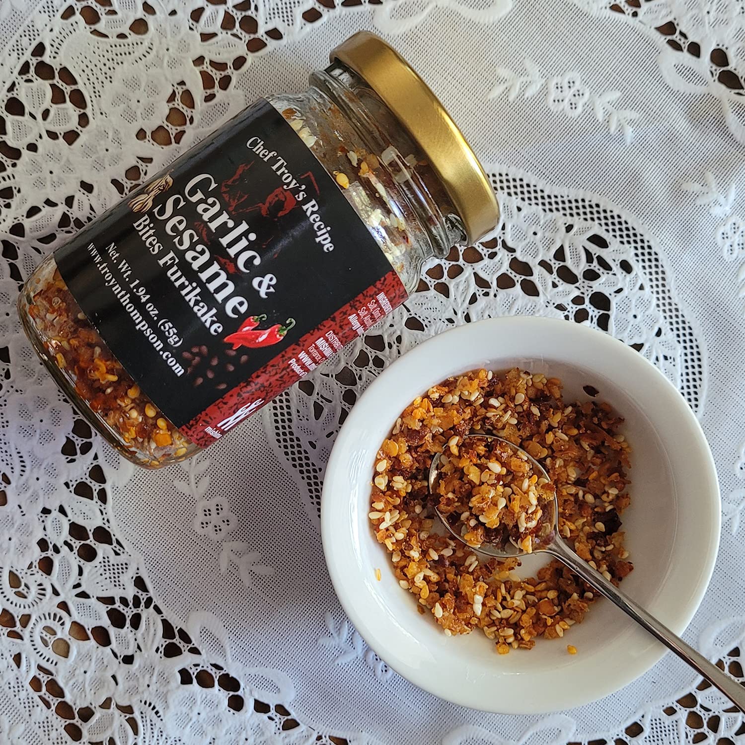 Amazon.com : MISHIMA Garlic & Sesame Bites Furikake 1.94oz (55g